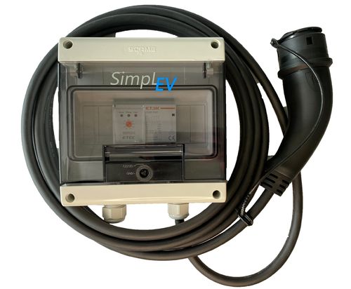SimplEV Wallbox mit 5m Kabel Typ2 11kW, 16A, 3Phasen  Aktionspreis